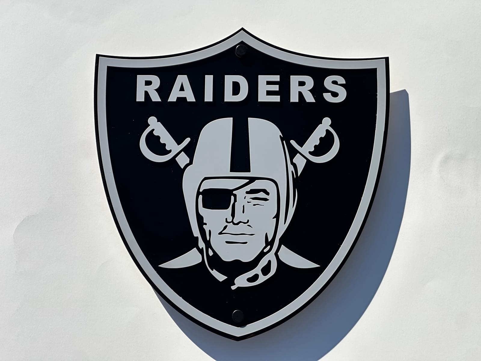 Raiders Shield Wall Plaque